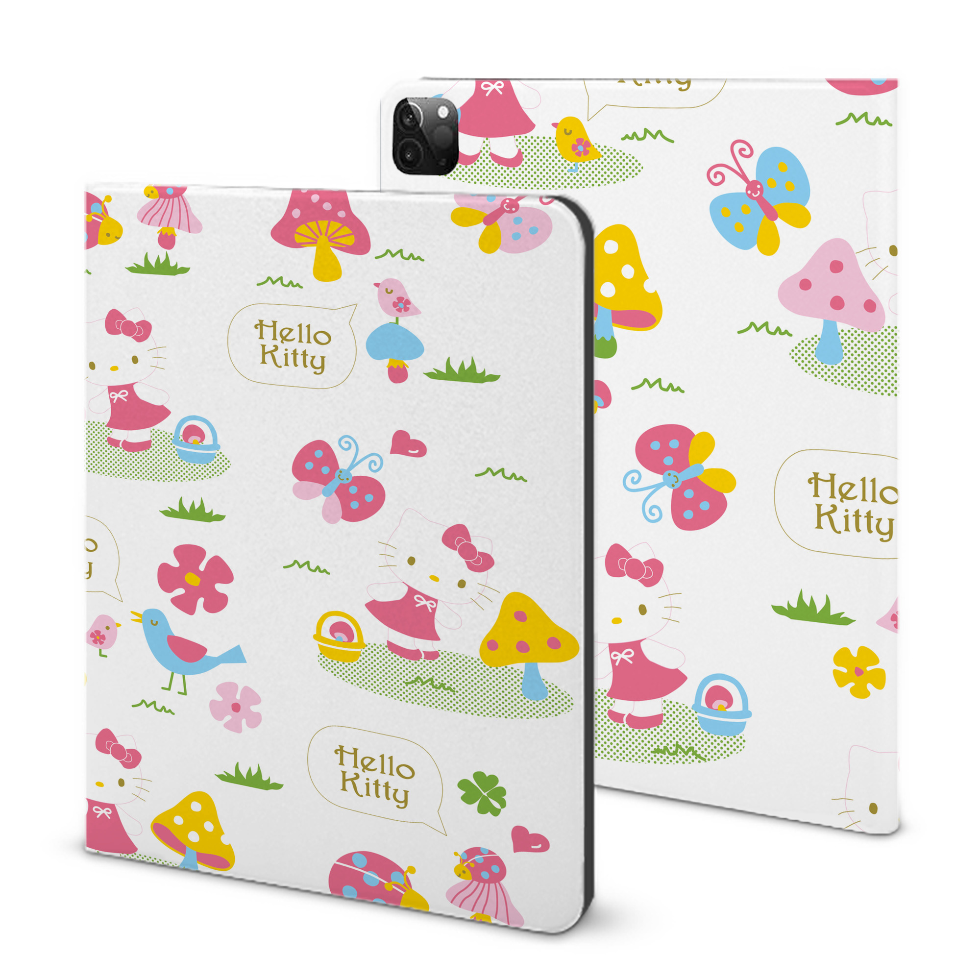 （画像用） Hello Kitty ハローキティ IPadケース ペンホルダー付き ブックスタイルデザイン